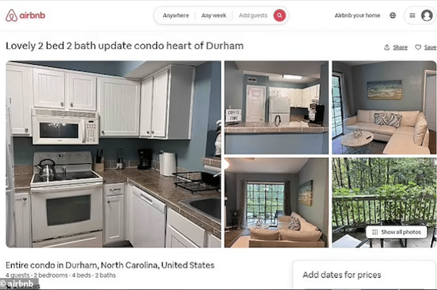 Farzana Rahman Airbnb host guests occupy a condo in Durham, North Carolina.